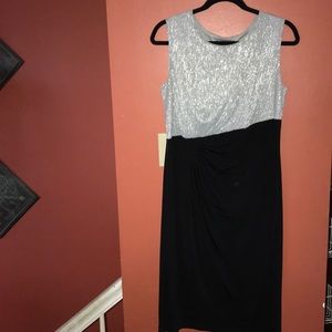 Lightweight sparkly silver and black dress